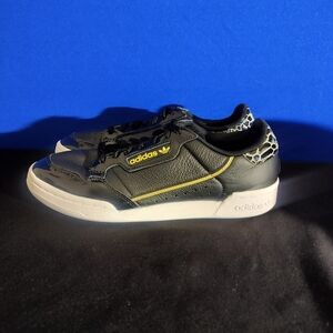 Men's Adidas Originals Continental 80 Black Gold Leather Sneakers (Size9)
